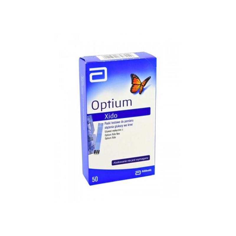 Optium XIDO test paskowy do pomiaru stężenia glukozy, 50 sztuk