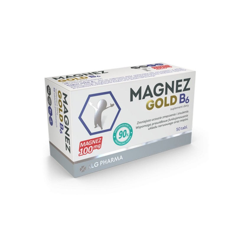 Magnez Gold B6 tabl. 0,1gMg 50tabl.(5blist Magnez Gold B6 tabl. 0,1gMg 50tabl.(5blist
