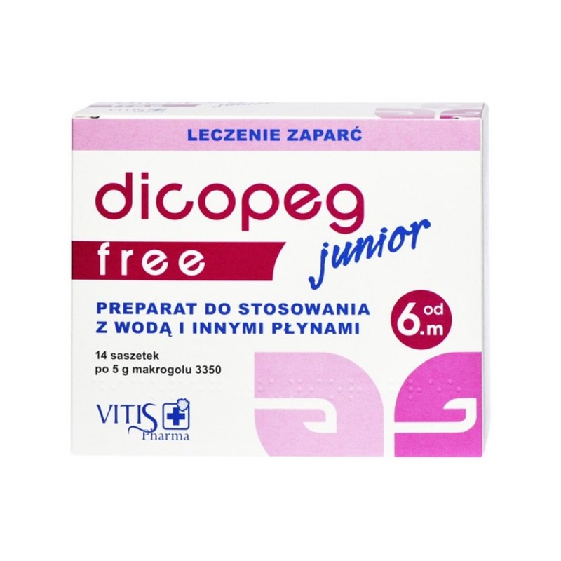 Dicopeg Junior Free, proszek, 5 g, 14 saszetek, Vitis Pharma