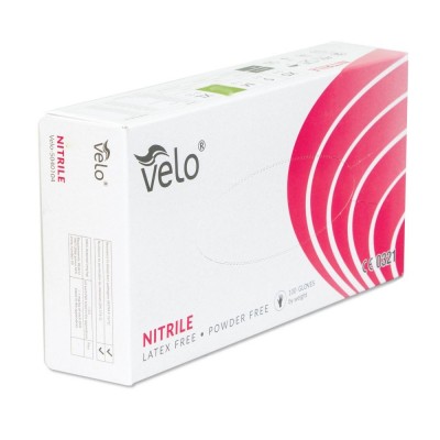 Rękawice nitrylowe bezpudrowe VELO r.M 100