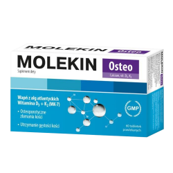 Molekin Osteo, wapn + witamina D3 + witamina K2, 60 tabletek powlekanych, Zdrovit