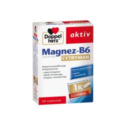 Doppelherz aktiv Magnez-B6 Cytrynian, 30 tabletek, QUEISSER