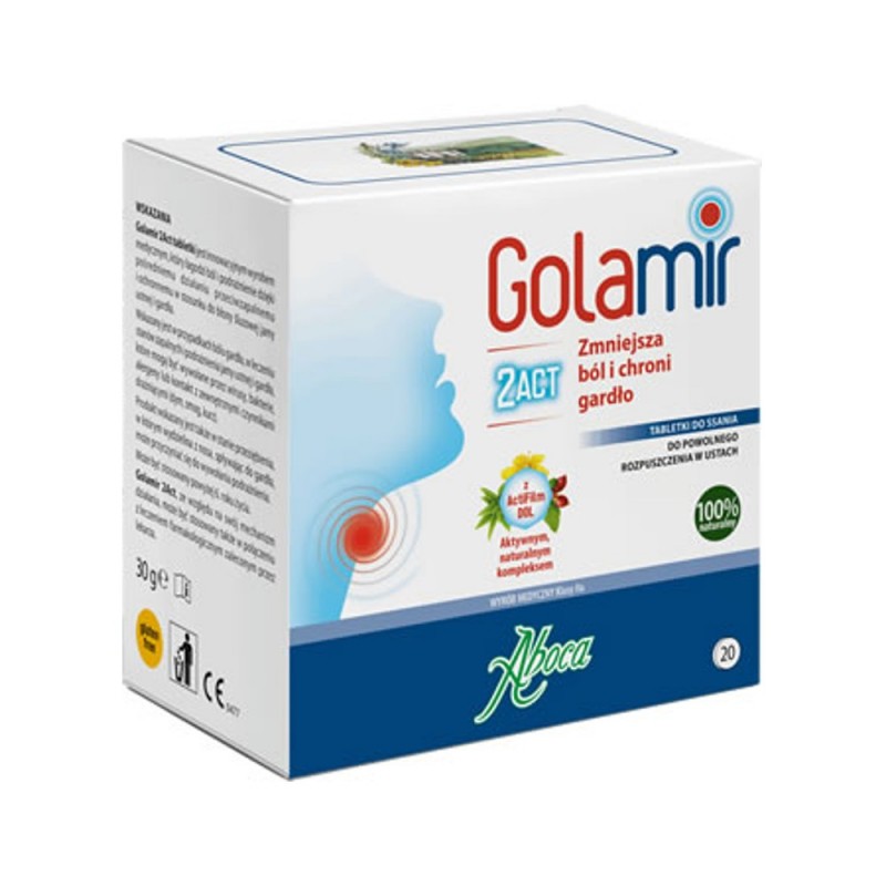 Golamir 2ACT, 20 tabletek do ssania, ABOCA
