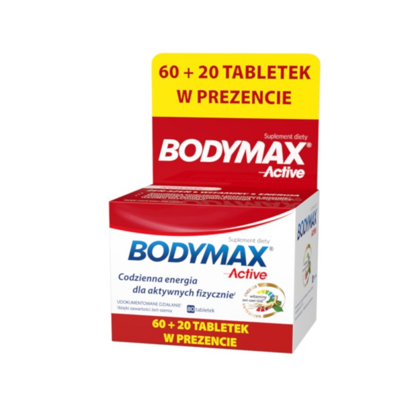Bodymax Active 60+20 tabl. 80tabl.(60+20ta Bodymax Active 60+20 tabl. 80tabl.(60+20ta