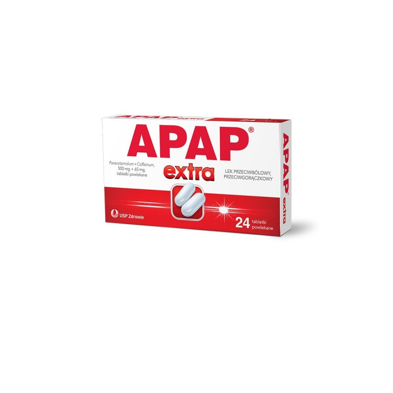 Apap Extra, 500 mg + 65 mg, 24 tabletek