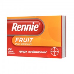 Rennie Fruit 680mg+80mg, 24 tabletki do ssania