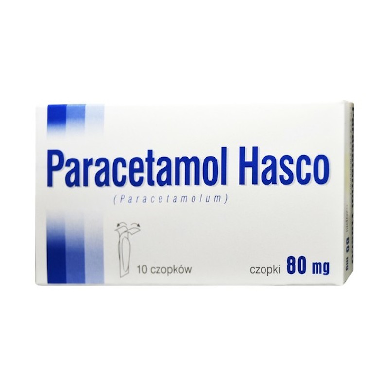 Edytuj: Paracetamol Hasco, 80mg, 10 czopków