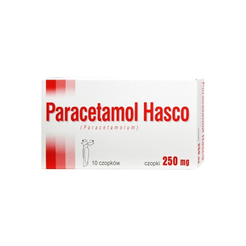 Paracetamol Hasco, 250mg, 10 czopków