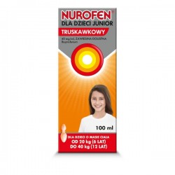 Nurofen Junior, 40mg/ml, zawiesina doustna dla dzieci od 6 do 12 lat, smak truskawkowy, 100ml