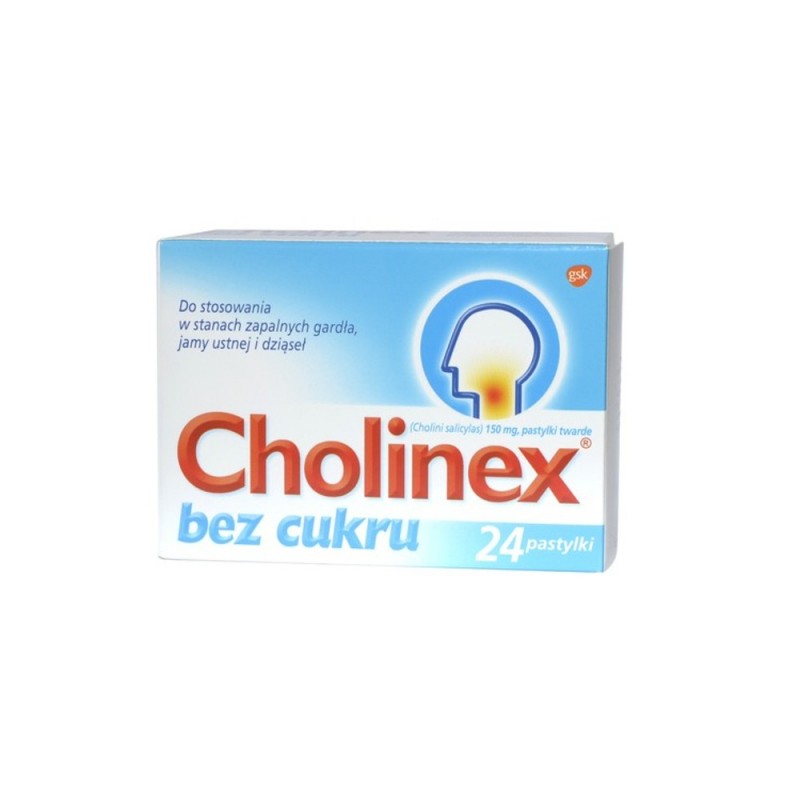 Cholinex pastyl.bez cukru 24 past.