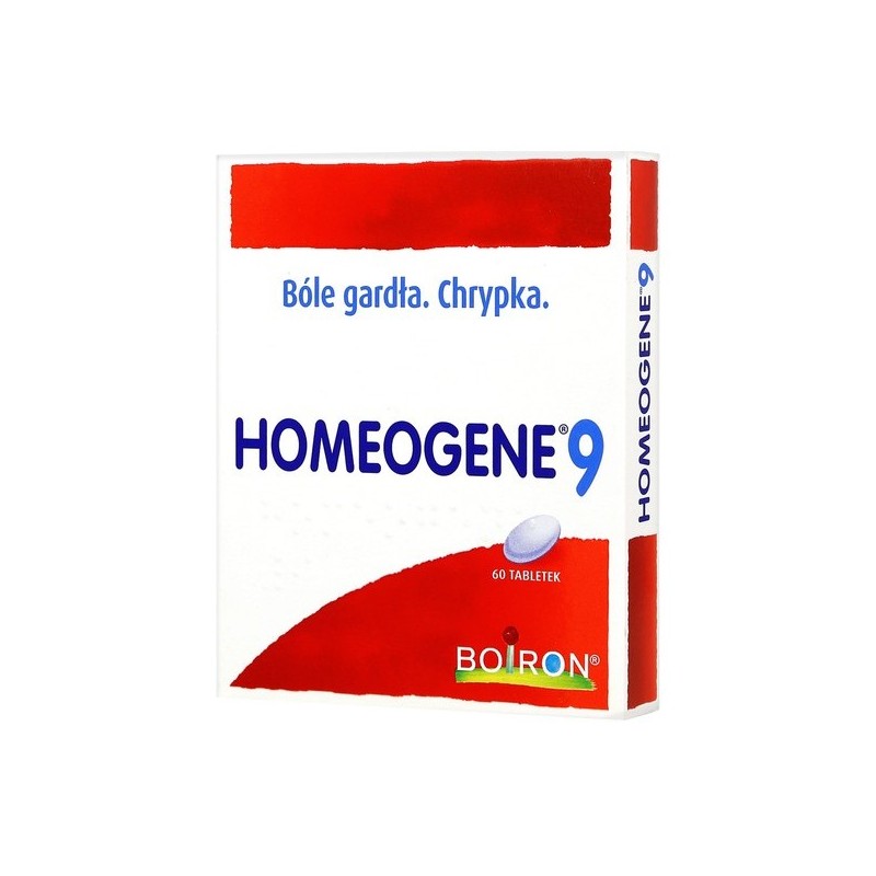 BOIRON Homeogene 9, na ból gardła, 60 tabletek