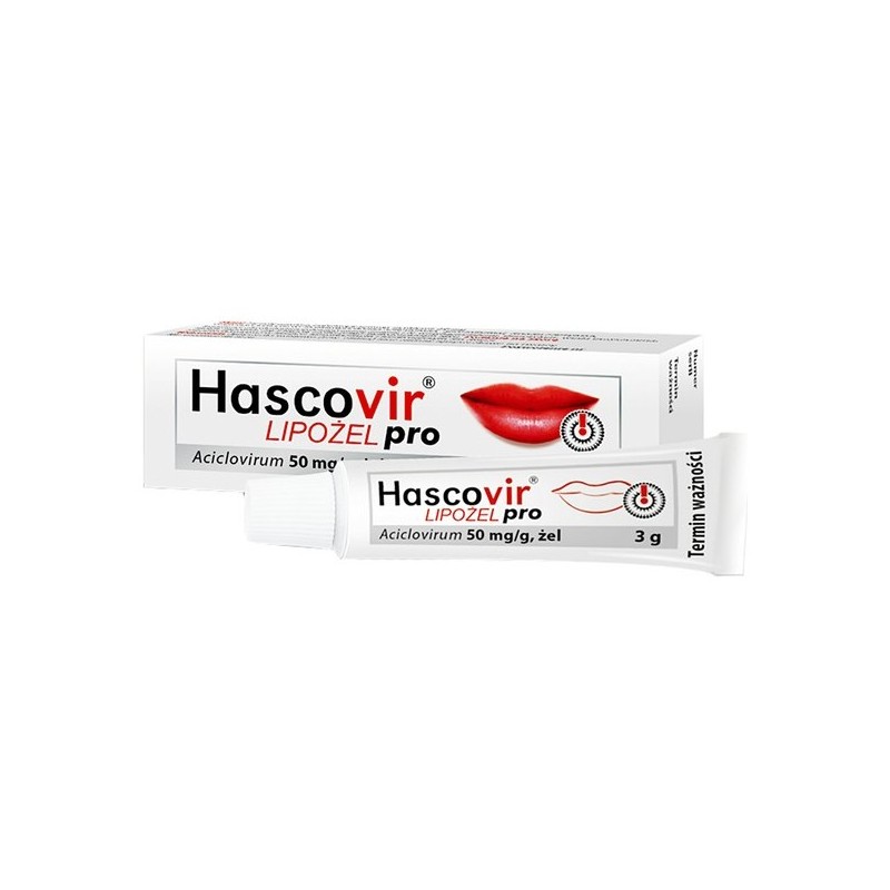 Hascovir Lipożel pro, 50 mg/g, żel, 3 g