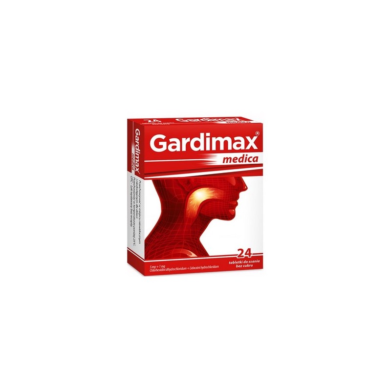 Gardimax Medica, bez cukru, 24 tabletki do ssania