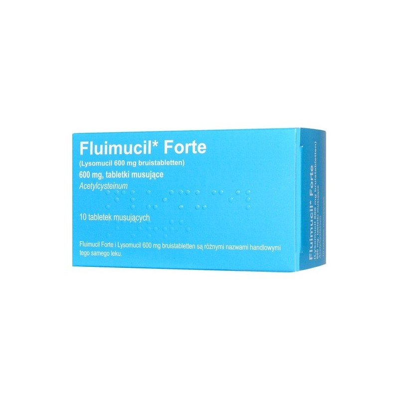 Fluimucil Forte, 600mg, 10 tabletek musujących