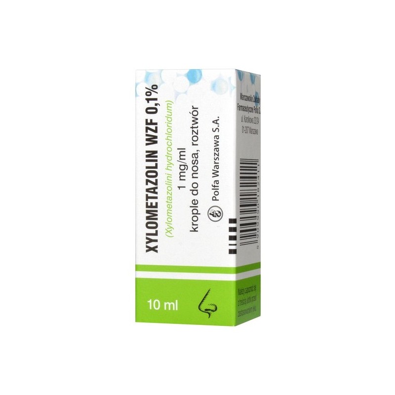 Xylometazolin WZF, 1mg/ml, krople do nosa, 10ml