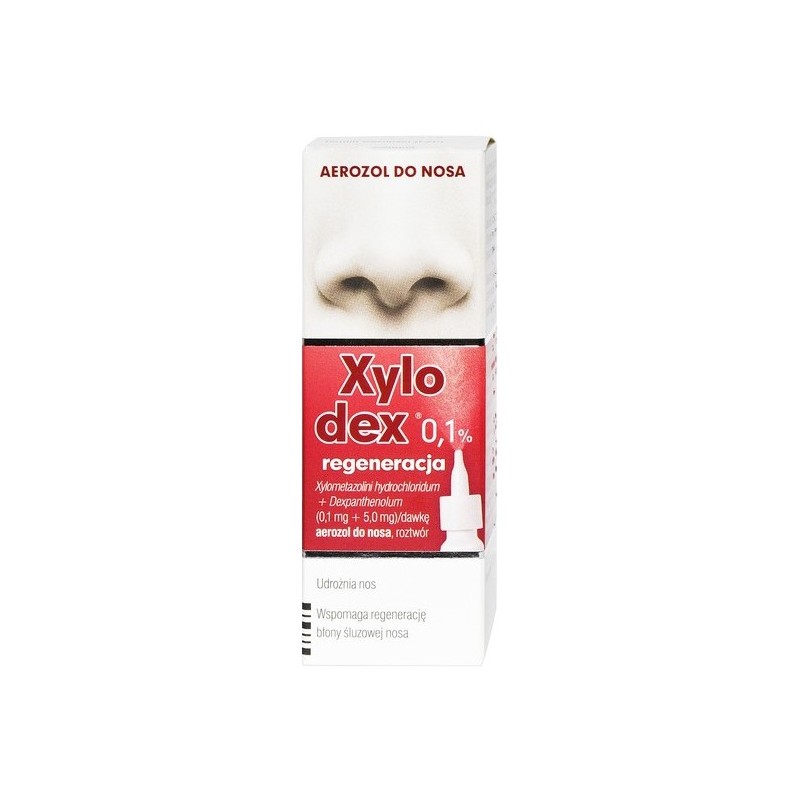 Xylodex 0.1% regeneracja, (0,1mg+5,0mg), aerozol do nosa, 10 ml