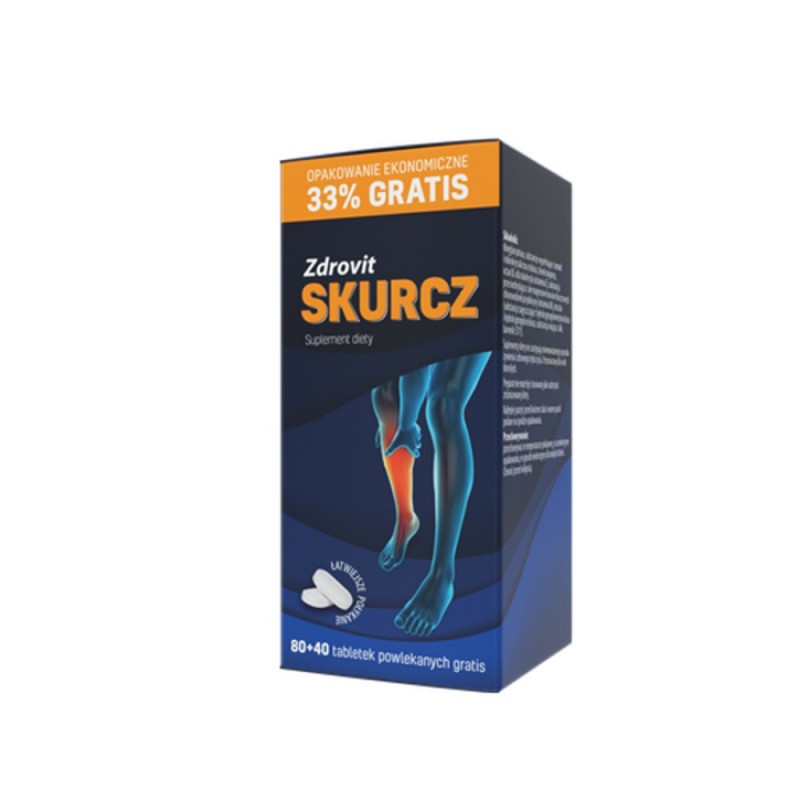 Zdrovit Skurcz tabl.powl. 80tabl.(+40gatis Zdrovit Skurcz tabl.powl. 80tabl.(+40gatis
