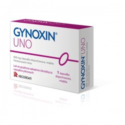Gynoxin Uno, 600 mg, kapsułki dopochwowe, miękkie, 1 sztuka