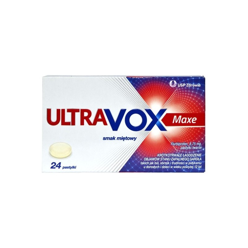 Ultravox Maxe, o smaku miętowym, 24 pastylki do ssania