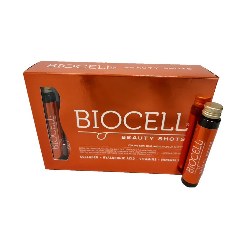 Biocell Beauty Shots,kolagen do picia, 14 fiolek x 25 ml