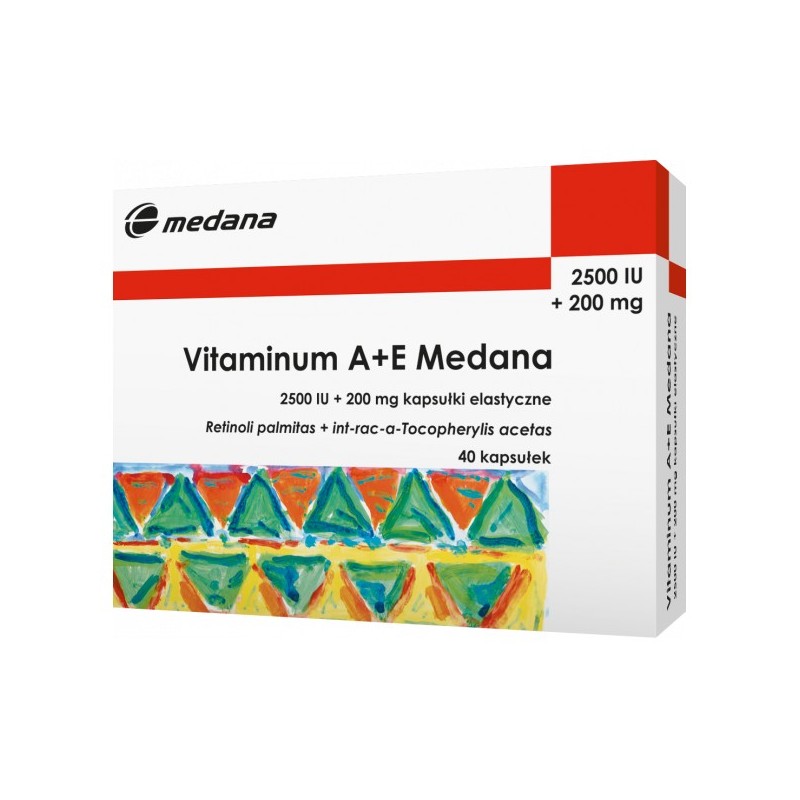 Vitaminum A+E 2500j.m+200mg, 40 kapsułek, MEDANA