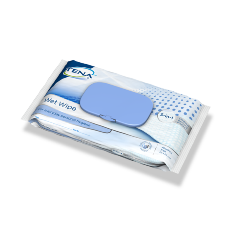 TENA Wet Wipe, Chusteczki oczyszczające, 48 sztuk TENA Wet Wipe, Chusteczki oczyszczające, 48 sztuk