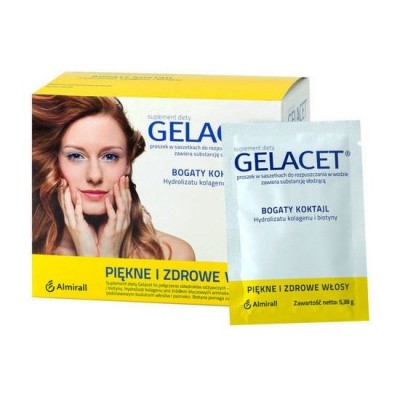 Gelacet, 21 saszetek z żelatyną i biotyną,, ALMIRALL