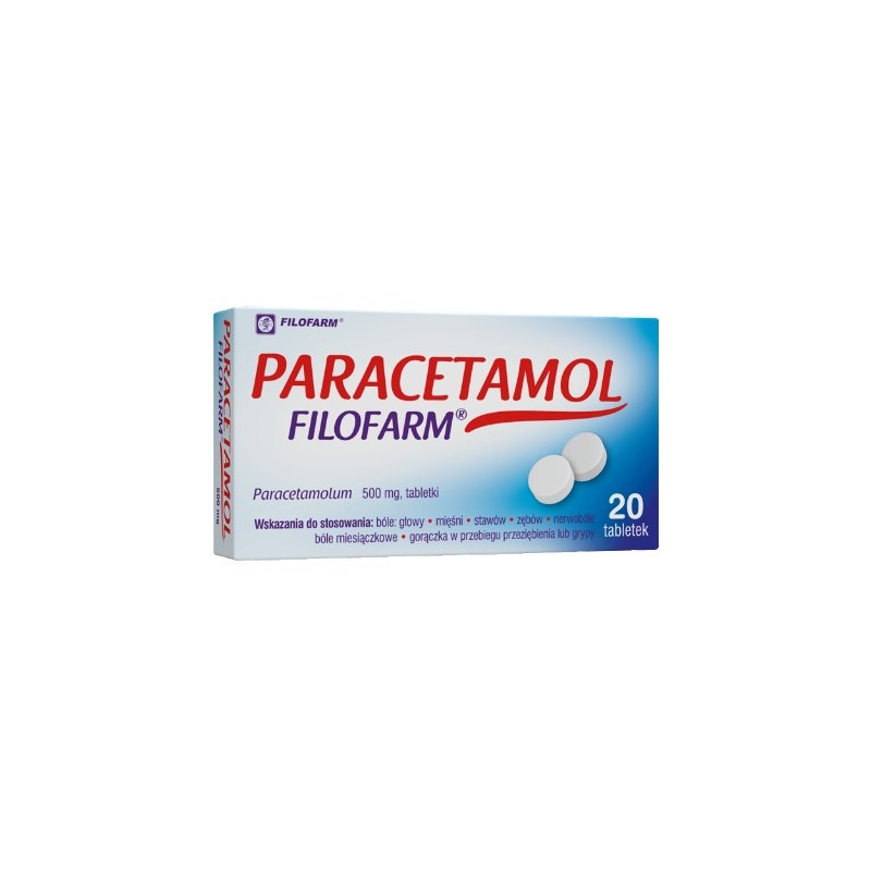 Paracetamol Filofarm tabl. 0,5g 20tabl.(bl