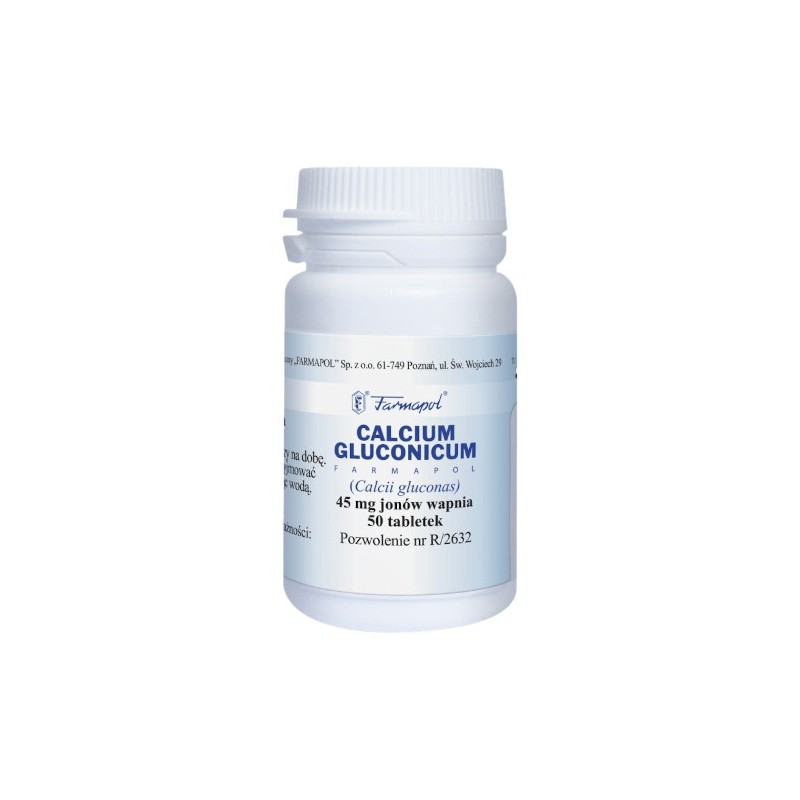Calcium gluconicum, 45mg, 50 tabletek