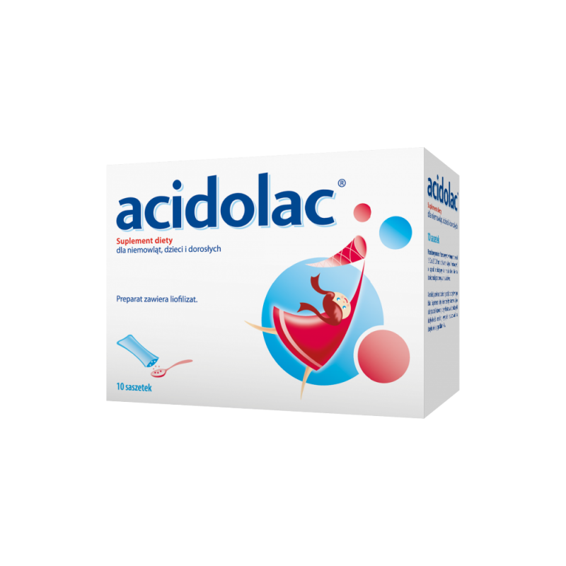 Acidolac, liofilizat doustny, 10 saszetek, Medana Pharma Acidolac, liofilizat doustny, 10 saszetek, Medana Pharma