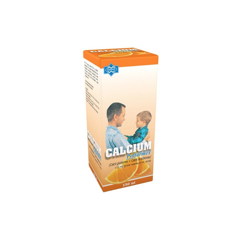 Calcium 115 mg/ 5 ml, smak pomarańczowy, syrop, 150 ml