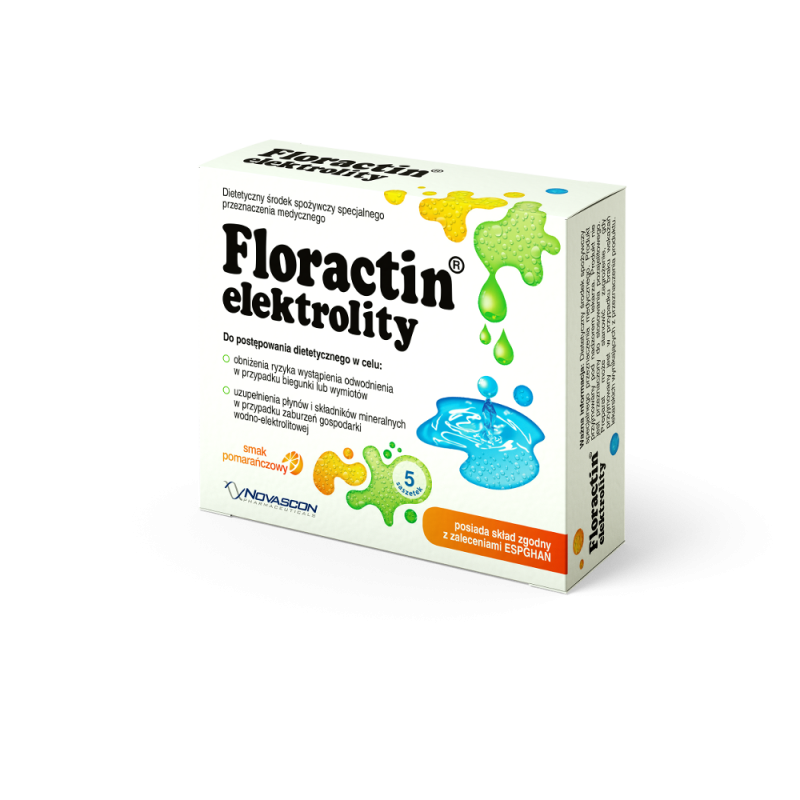Floractin Elektrolity, 5 saszetek, Novascon Floractin Elektrolity, 5 saszetek, Novascon