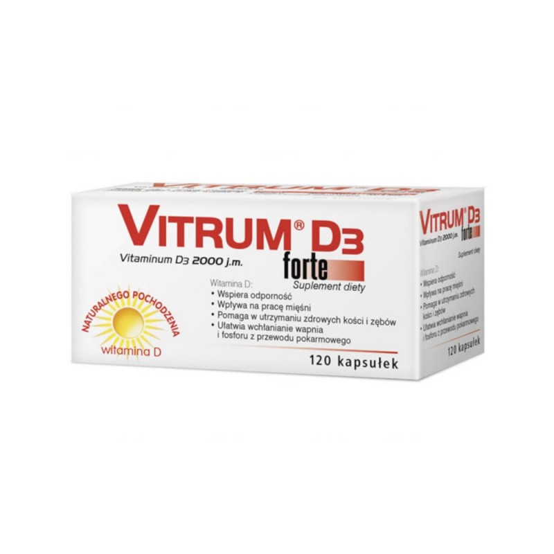 Vitrum D3 Forte kaps. 0,05mgD32000j.m. 120