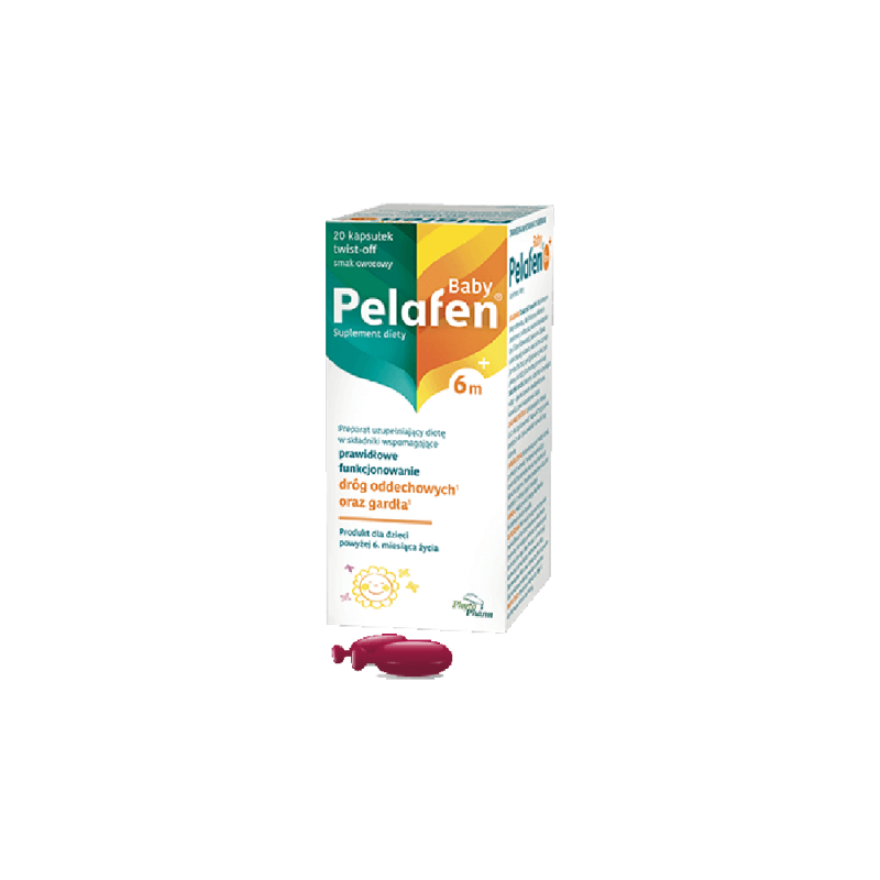 Pelafen Baby 6m+, 20 kapsułek twistoff o smaku owocowym, Phytopharm