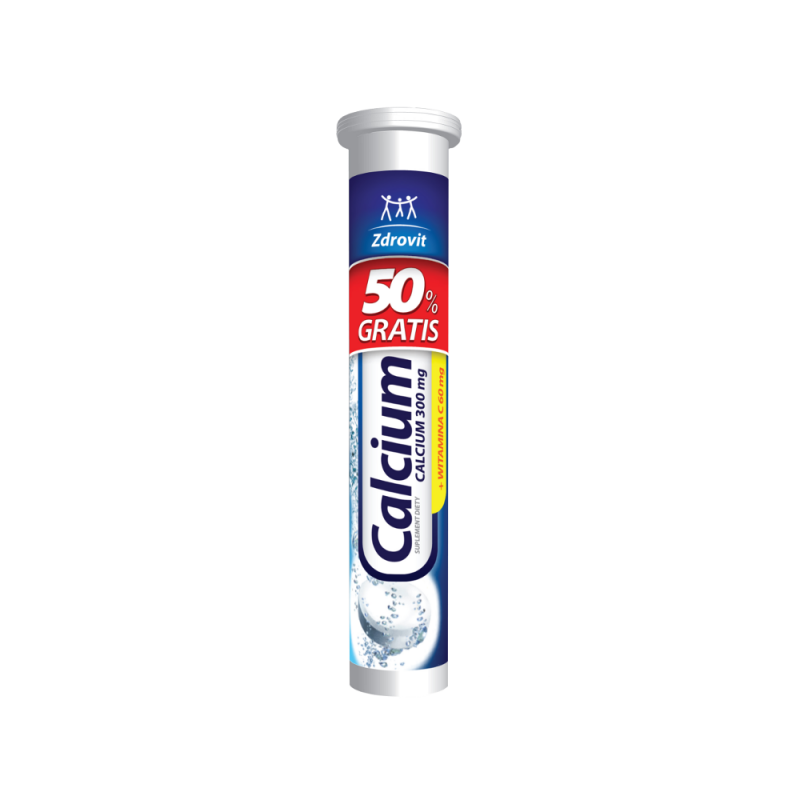 Calcium z witaminą C, 20 tabletek musujących, Zdrovit
