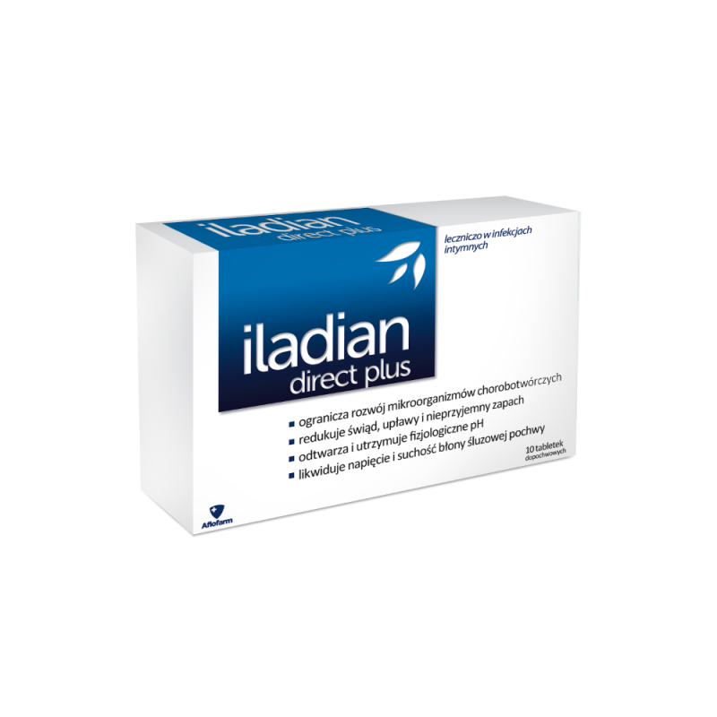 Iladian Direct Plus, 10 tabletek dopochwowych, Aflofarm