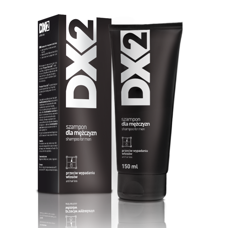 DX2 Szampon dla mężczyzn, przeciw wypadaniu włosów, 150 ml, Aflofarm